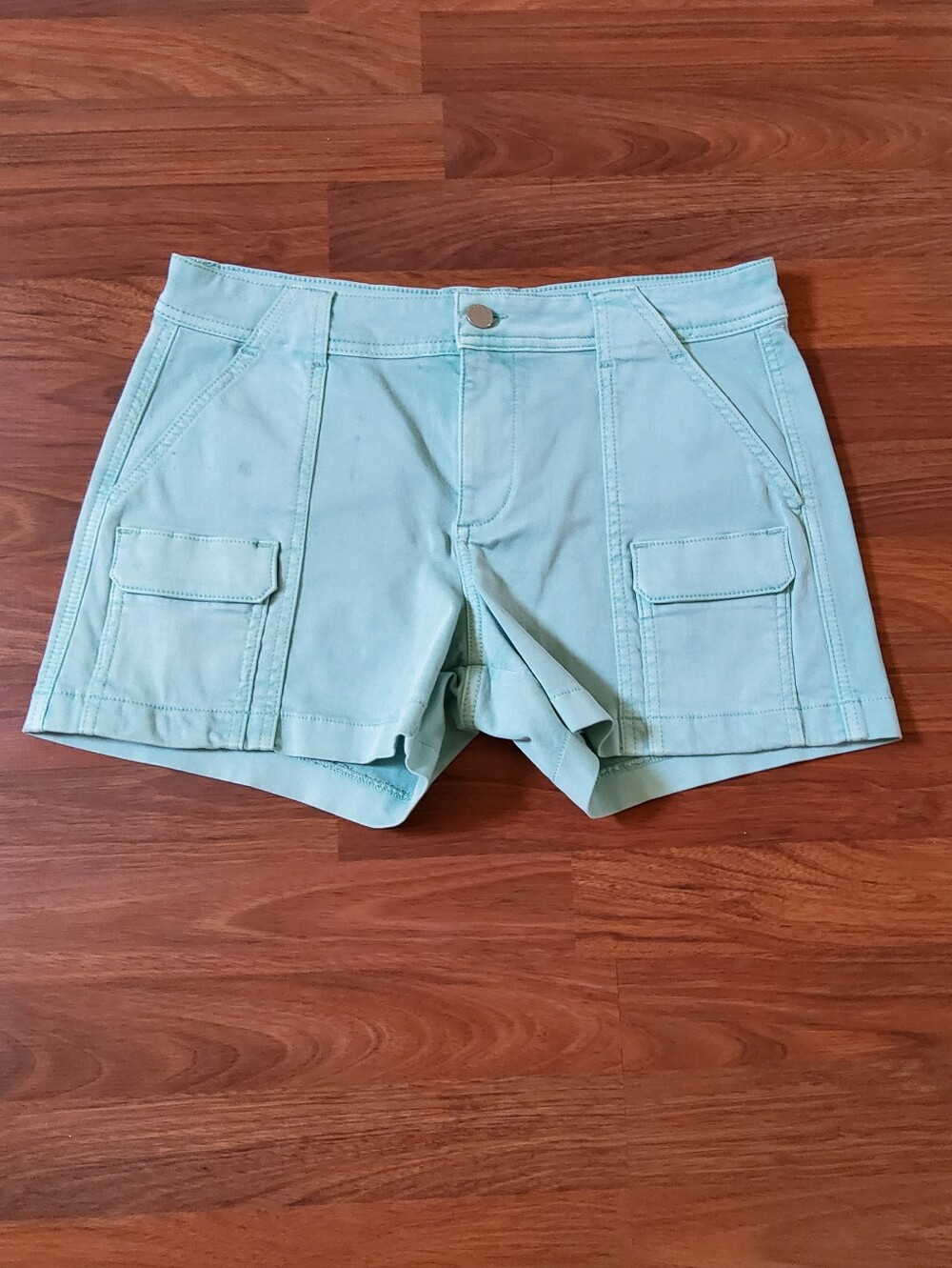 NWOT Level 99 Flynn Aqua Mint Blue Cargo Shorts 27